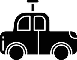 retro sedan toy car solid glyph illustration vector