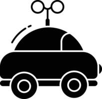 toy car with key solid glyph illustration vector