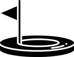 Golf solid glyph illustration vector