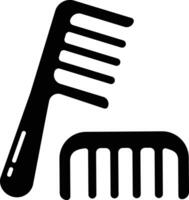 Comb solid glyph illustration vector