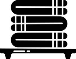 Towels solid glyph illustration vector