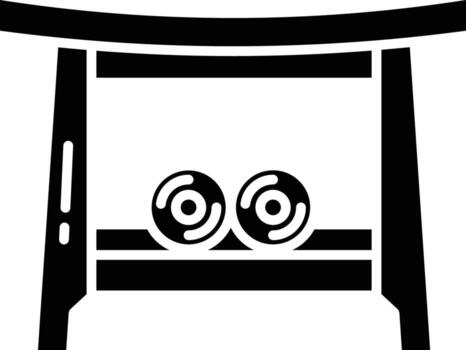 bañera banco sólido glifo ilustración vector