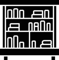 Library Shelf solid glyph illustration vector