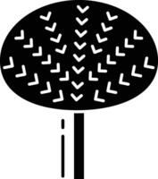 Tree solid glyph illustration vector
