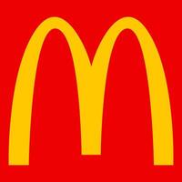 McDonalds Logo On Red Background vector