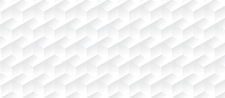 3D White Elegant Hexagon Cube Geometric Pattern Background vector