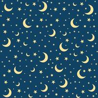 Moon Star Space Galaxy Pattern Background vector