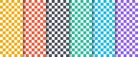 Colorful Checkerboard Pattern Background Set vector