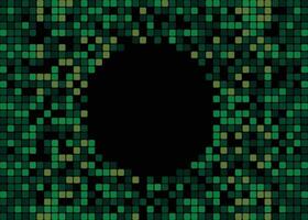 Digital Pixel Background Black Hole Frame vector