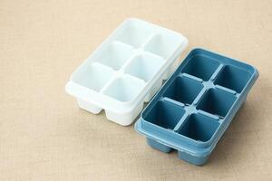 Empty Silicone Ice Cube Mold photo