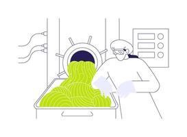 Meat mincing machine abstract concept illustration. vector