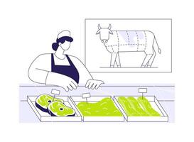 Beef fabrication abstract concept illustration. vector