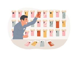 Smartphone cases isolated cartoon illustrations. vector