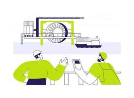 Tidal energy abstract concept illustration. vector