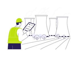 Nuclear power plant abstract concept illustration. vector
