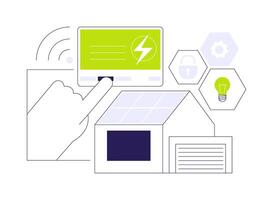 Home energy monitor abstract concept illustration. vector