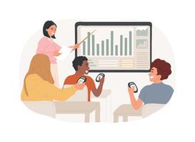 Student response system isolated cartoon illustrations. vector