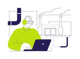 Geothermal power station abstract concept illustration. vector