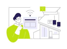 Smart sensors abstract concept illustration. vector