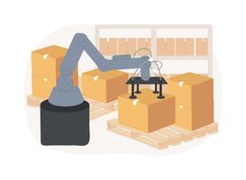 Automated sortation system isolated cartoon illustrations. vector