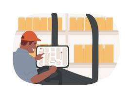 Navigation system isolated cartoon illustrations. vector