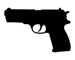 Silhouette of a gun. vector