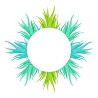 Round frame and wreath made of aloe vera vector