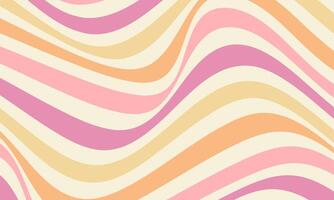 Groovy colorful wavy background. Abstract psychedelic rainbow texture 60s-70s. Hippie design. Retro hand drawn illustration vector