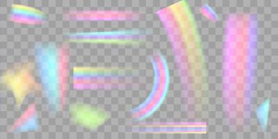translucent highlights with rainbow prism reflection effect vector