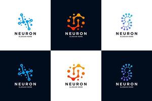 Set of gradient letter S connect logo design vector