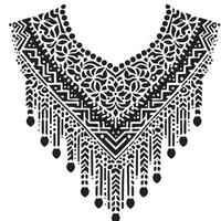 Neck line baroque design for embroidery. baroque neck line design vector