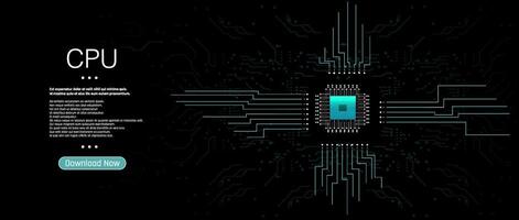 Artificial Intelligence Concept Visualized Through A Circuit Design Representing A Human Brain vector