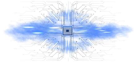 Exploring the Intersection of Technology and Design in a Modern Digital Circuit Diagram vector