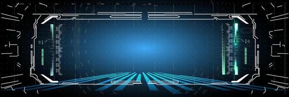 Futuristic Virtual Interface Displaying Data in a Tech-Driven Environment During a Digital Design Session vector