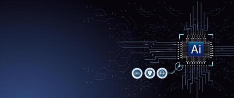 Exploring the Intersection of Technology and Artificial Intelligence in Modern Brain Design vector