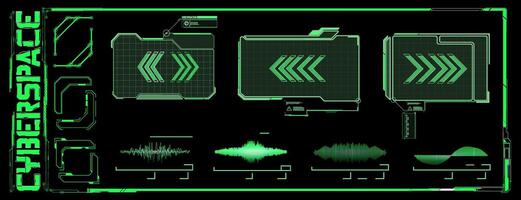 Futuristic Control Panel Displaying Data Analysis and Graphical User Interface Elements in a Tech Environment vector