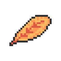 autumn leaf pixel art vector