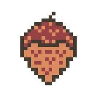 pinecone pixel art vector