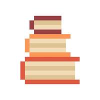 stack of book pixel art vector