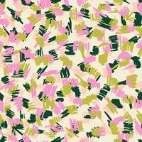 Abstract animal skinand fur print seamless pattern with nature hand drawn shapes, spots, dots and lines with textures. Vibrant jungle boho print. Modern exotic collage geometric illustration vector