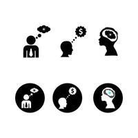thinking person icon, vectors illustration