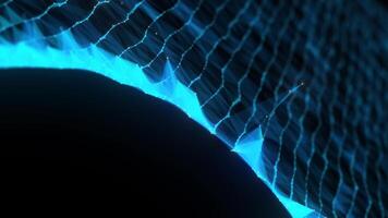 A polygonal wireframe shield background represents secure technology Ensuring data protection cyber security antivirus solutions video