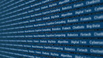 Artificial intelligence and machine learning concepts. Abstract technology background deep learning. video
