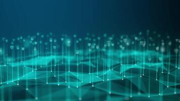Cyber data protection and privacy concept modern security technology innovation concept background video