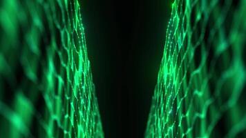 A polygonal wireframe shield background represents secure technology Ensuring data protection cyber security antivirus solutions video