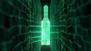 A polygonal wireframe shield background represents secure technology Ensuring data protection cyber security antivirus solutions video