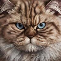A kitten with blue eyes and a blue eye, Cute kitten sitting outdoors playful and staring at toy generated by artificial intelligence, Close up on kitten walking indoors, photo
