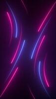 Vertical - trendy gaming technology background with glowing red and blue neon light beams. Stylish futuristic tech animation. Full HD and looping motion background animation. video