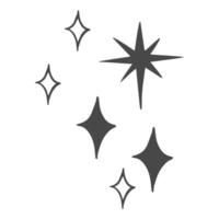 Collection of sparkling stars icon element design vector