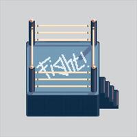 Pixel art illustration Boxing Ring. Pixelated Boxing Ring. Boxing Ring icon pixelated for the pixel art game and icon for website and game. old school retro. vector